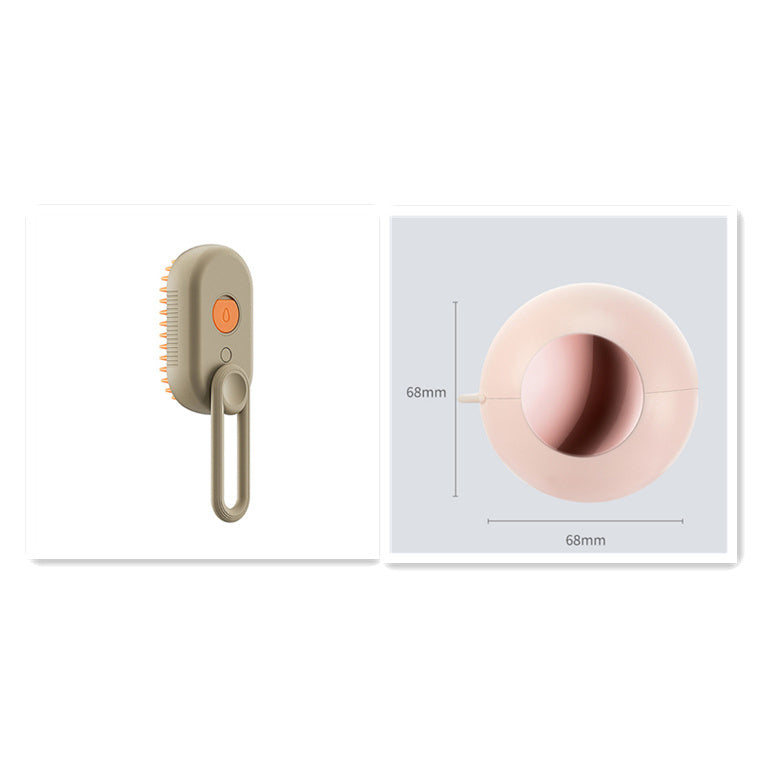 Brosse Vapeur 3-en-1 pour Animaux (Massage, Démêlage, Vapeur apaisante)